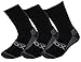 Sugar Free Sox Active-Fit Mens Cushioned Diabetic Socks Crew 3 Pack (Black, 10-13)