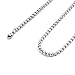 Monily 2-7 mm 16-36 In Square Rolo Stainless Steel Chain Necklace Round Box Necklace Men Women Jewellery