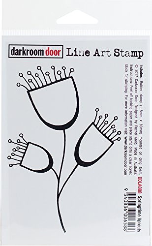 Darkroom Door Springtime Sprouts Cling Stamp 4.5"X3"