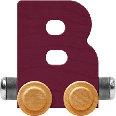 Maple Landmark NameTrains Bright Letter Car B - Made in USA (Purple)
