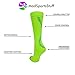 MadSportsStuff Softball Socks with Stitches Over The Calf (Neon Green/Electric Blue, Large)