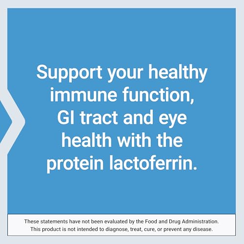 Life Extension Lactoferrin Caps, Healthy Immune Response, GI Support, Vision Health, Gluten-Free, Non-GMO, 1-Daily, Vegetarian, 60 Capsules