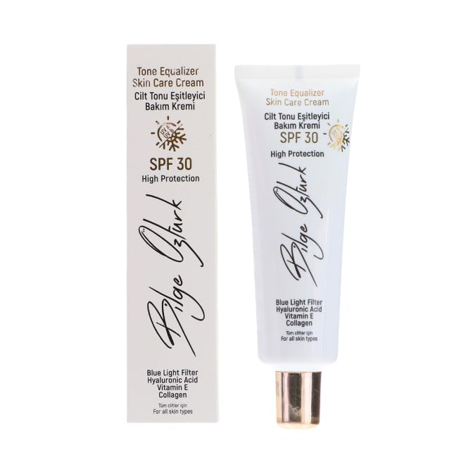 Bilge Özturk Skin Tone Equalizing Care Cream SPF 30 With Hyaluronic Acid, Collagen, and Allantoin, Anti-Aging, Anti-Dark Spot, Blue Light Filter, Tone Equalizer, 50ml