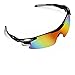 Poshei P04 Polarized Sports Sunglasses with 5 Set Interchangeable Lenses for Biking Fishing Running Driving Golf Baseball