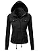 Awesome21 Women's Outerwear Hooded Drawstring Military Jacket Parka Coat