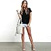 Start 2016 Women Casual Soft Loose Batwing Sleeve Backless Shirt (Black, US=10)