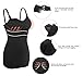 iLoveSIA 2pack Women's Seamless Cami Tank Top with Build-In Nursing Bra Bralette (Black+Black) Size M Fit 34BCD 36A
