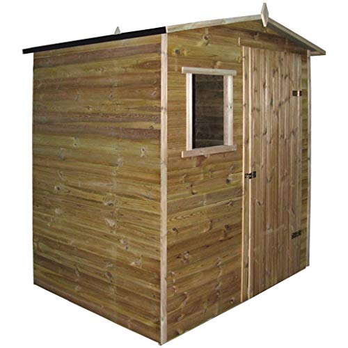 Xinglieu Gartenhaus aus imprägniertem Kiefernholz 1,5 x 2 m Gartenhaus – Bild 4