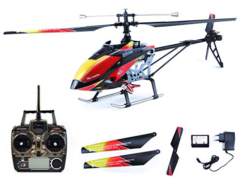 efaso V913 - 4-Kanal Single Blade RC Heli WL 2.4 GHz Ready to Fly, schwarz/rot