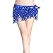 ZLTdream Women's Belly Dance Hip Scarf with Three Rows of Sequins Fringe