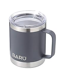 BARU   Taza de acampada de acero inoxidable con ai