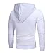 YANG-YI Mens Fashion Long Sleeve Hoodie Hooded Sweatshirt Tops Jacket Coat Hot (M, Blanc)