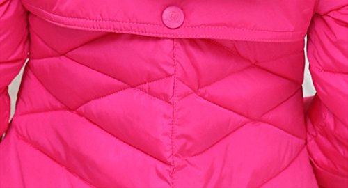 Child Kids Girls Winter Warm Jackets Snowsuit Hooded Windbreaker Outwear with Soft Fur Hoodies for 3-12 Years Old (Rose, 3-4T/(Fit Height:41"-45")/Tag120)