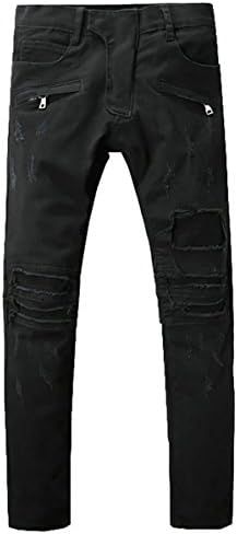 BiePa Fashion Men's Jeans Casual Slim Straight Jeans Denim Pants Trousers 38W BM042