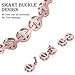 Wearlizer Compatible with for Fitbit Versa/Versa 2 /Versa Lite/Versa SE Bands for Women Dressy Accessories Silver Small Large for Fitbit Versa Smartwatch (Rose Gold)