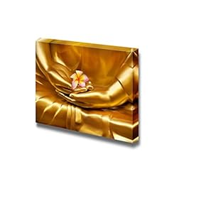 Canvas Prints Wall Art - Frangipani in Hand of Buddha Statue | Modern Wall Decor/Home Art Stretched Gallery Wraps Giclee Print & Wood Framed. Ready to Hang - 12" x 18"