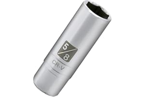 LAINLOY 1PCS Magnetic Spark Plug Socket, Powerful Magnet Retains Spark Plugs, Chrome Vanadium Steel Spark Plug Socket(5/8-inch)