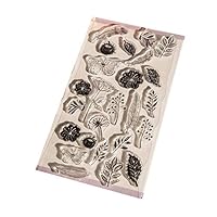 Yevison Clear Silicone Stamp Sheet Printing Scrapbooking Embossing Stamper Transparent Cling Seal for DIY Scrapbook Photo Albums Paper Notebook Card Making Arts Crafts Supplies Flowers & Butterfly & Leaves Durable and Useful