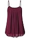 Lotusmile Tank Tops for Women, Summer Cool Casual Soft Lightweight Sexy A Line Flowing Hem Camisoles, Wine M