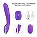 Silicone Vibrator, Bestimulus 12 Speeds G Spot Vibrator USB Rechargeable Vibrating Massager (Purple)