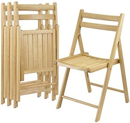 NEW sudden comfort folding chair Folding Chairs, Natural Finish, Set Of 4