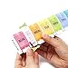 Weekly Pill Organizer - 7 Day Pill Case, Push Button Medicine Organizer, Daily Detachable Vitamin Container, Extra Large Pill Case Box for Pills Fish Oil Vitamin Supplements-Once-a-Day