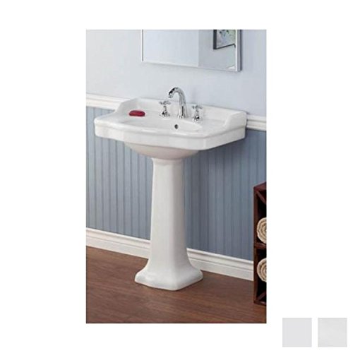 Cheviot 350/22-WH-4/575-CH Antique White with Polished Chrome Legs Console Lavatory 22 1/2" x 18 1/2