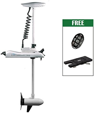 Aquos White Haswing 24V 80LBS 48" Shaft Bow Mount Electric Trolling Motor Lightweight, Variable Speed,with Quick Release Bracket for Bass Fishing Boats Freshwater and Saltwater Use,Energy Saving
