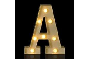 COLOFFE LED Marquee Letter Lights Alphabet in Wall Decor Night Lights for Bedroom Light Up Letters Light Wedding Party Birthd