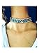 Womens Blue Rhinestone Choker Necklaces Turquoise Healing Stone Shell Velvet Chokers Gifts for Girls