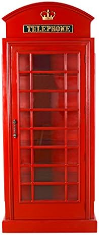 Amazon Com Design Toscano Ne36832 British Telephone Booth Display Cabinet Red Furniture Decor