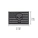 EJG Bundle 2 pieces- Punisher Skull USA Flag Tactical Patch (3 2 Inches) Military Velcro Patch Morale Patch (Gray)