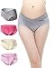 Uniwit 4 Pack Cotton Soft Maternity Pregnant Mother Panties Lingerie Briefs Low-Waist Underwear Underpants, (red/Rose Red/Gray/Champagne Gold),Label XL / US M