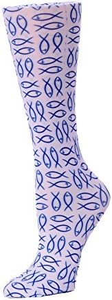 Cutieful Therapeutic Sheer 8-15 mmHg Compression Hosiery - Christian Fish