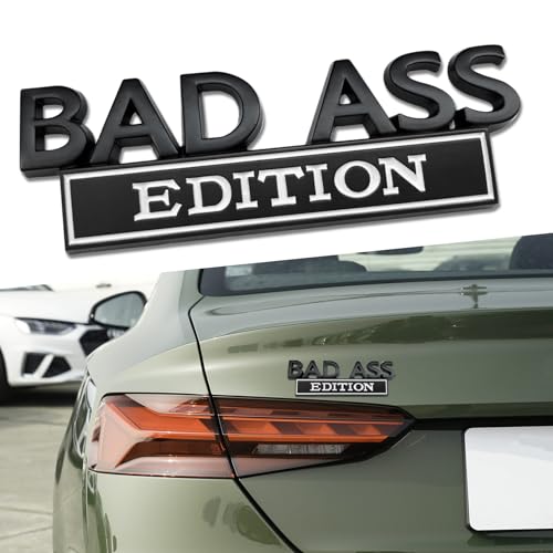 Car Emblem Sticker, Metal 3D Badge Decal, Bad Ass Edition at Amazon