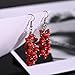 Cuicanstar Christmas Bell Jingle Multicolor Snowflake Hoop Earrings Set for Women Xmas Gift Holiday Party Festive Stainless Steel Jewelry Gold Round Circle Drop Dangle Earrings(3 Pairs)