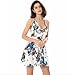 Genluna Women's Casual Sexy Floral Print Racerback Sleeveless Dress
