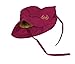 Girls Indoor/Outdoor Sun Bucket Floppy Hat - LightWeight 100% Cotton - Pink Butterfly (Sizes: Infant - 6yrs)