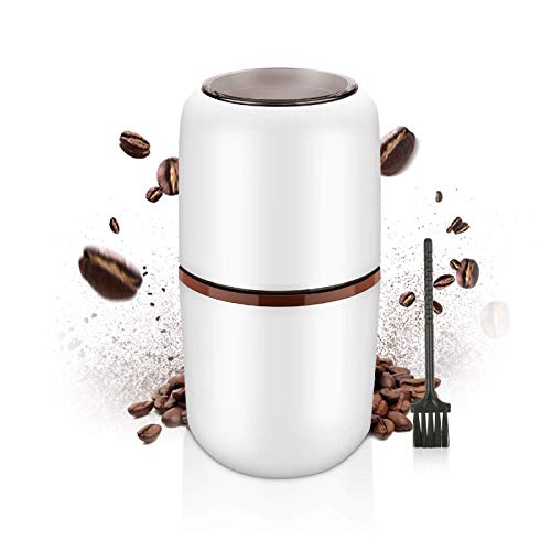 Elektrische Kaffeemühle, Kaffeebohnenmühle Elektrisch, Bohnen-, Nuss- und Getreidemühle mit 304 Edelstahlklingen, 30000…