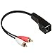 SHARPALIN 2 Pack RCA to RJ45 Female Audio Balun Extender Over Cat5 up to 300ft (2 RCA Extender 300ft)