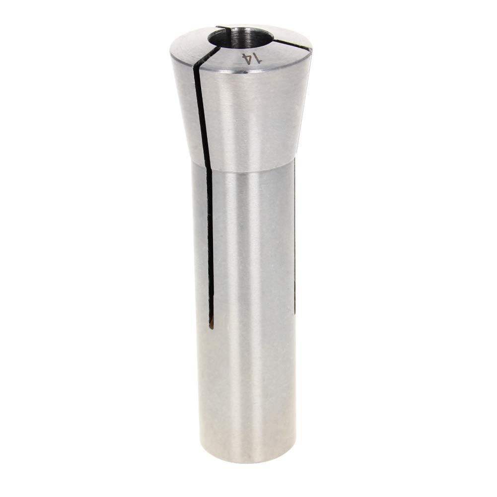 Utoolmart R8 Precision Round Spring Collet, R8 Collet, Precision R8 Collet Set, 14mm Mill Chuck Holder, 65Mn Spring Steel, 7/16-20UNF Thread, Taper Spindle R8 Collets for Mill Machine, 1 Pcs