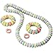 Kicko Stretchable Candy Necklace - Pack of 12 Colorful Fruit-flavored Chewables for Party Favors, Cake Decorations, Novelty Supplies or Treats for Halloween, Christmas, Baby Showers