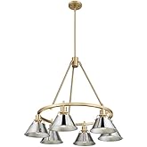Golden Lighting 3306-6 BCB-CH Orwell - 6 Light Chandelier-20.38 Inches Tall and 29 Inches Wide, Finish Color: Brushed Champag