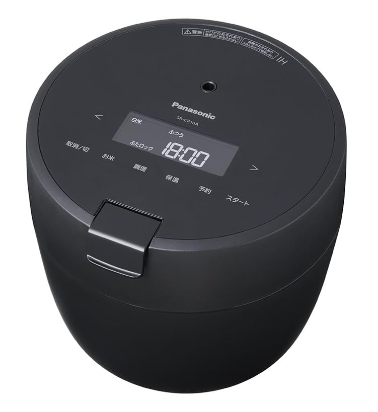 パナソニック 炊飯器 5合 圧力IH 新生活 一人暮らし コンパクトサイズ 自動調理鍋 無水調理/低温調理可能 ふた食洗機対応 ブラック SR-CR10A-K商品画像