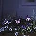 Dolucky 4-Piece Floral Landscape Accent Set - 16 Oversized Lily Blossom Decor with Multicolor LED Illumination for Patio, Lawn and Yard Enhancement. Weather-Resistant Auto-Glow Blossoms