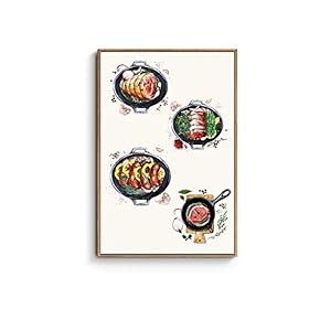 Framed Canvas Wall Art for Living Room, Bedroom Tasty Food Canvas Prints for Home Decoration Ready to Hanging - 16x24 inches