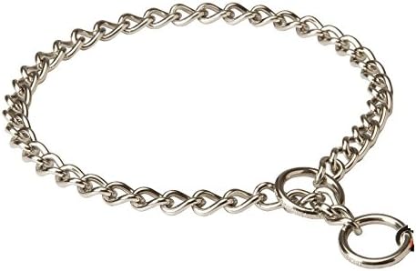 Sicons Pet Fashion Dog Choke Chain Plain Silver Length 1.5 feet No.10 (Medium)