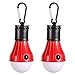 LED Camping Light [2 Pack] Doukey Portable LED Tent Lantern 4 Modes for Backpacking Camping Hiking Fishing Emergency Light Battery Powered Lamp for Outdoor and Indoor (Red)