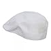 Mens Knitted Golf Gatsby Ascot Newsboy Hat Cap White