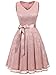 IVNIS Women's Short Bridesmaid Dress V Neck Vintage Floral Lace Swing Cocktail Dress